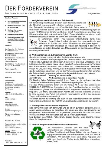 Der Förderverein 4 2009 (Download als pdf) - SBSZ - Jena Göschwitz