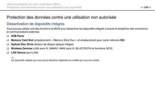 Sony VPCSB1C5E - VPCSB1C5E Mode d'emploi