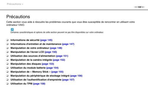 Sony VPCSB1C5E - VPCSB1C5E Mode d'emploi