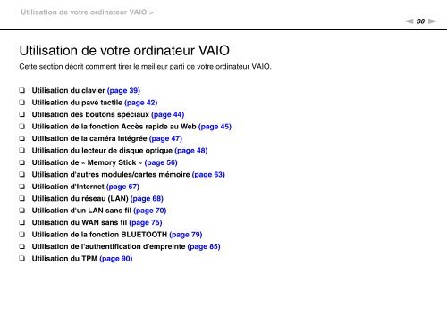 Sony VPCSB1C5E - VPCSB1C5E Mode d'emploi