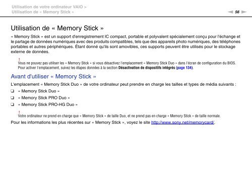 Sony VPCSB1C5E - VPCSB1C5E Mode d'emploi