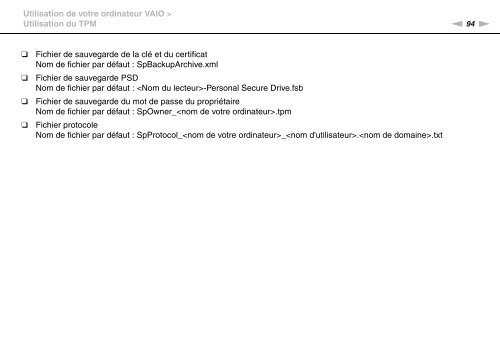 Sony VPCSB1C5E - VPCSB1C5E Mode d'emploi