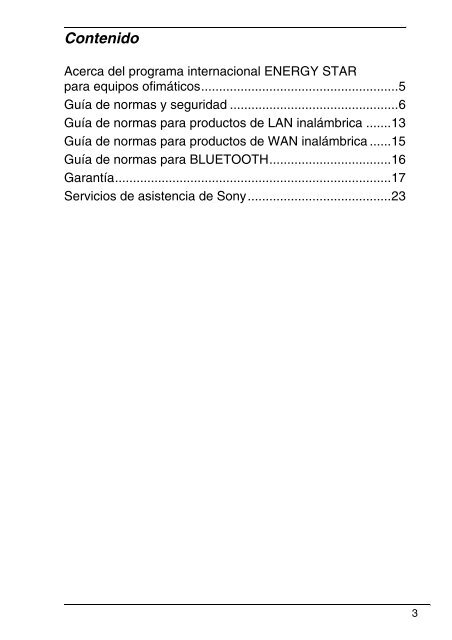 Sony VPCSB1C5E - VPCSB1C5E Documents de garantie Espagnol