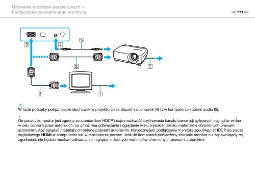 Sony VPCSB1C5E - VPCSB1C5E Mode d'emploi Polonais