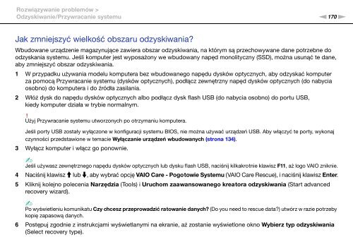 Sony VPCSB1C5E - VPCSB1C5E Mode d'emploi Polonais