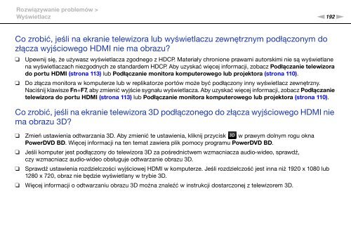 Sony VPCSB1C5E - VPCSB1C5E Mode d'emploi Polonais