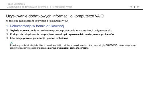 Sony VPCSB1C5E - VPCSB1C5E Mode d'emploi Polonais