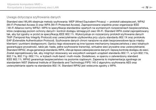 Sony VPCSB1C5E - VPCSB1C5E Mode d'emploi Polonais