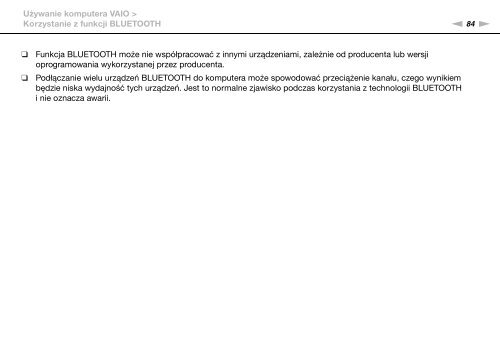 Sony VPCSB1C5E - VPCSB1C5E Mode d'emploi Polonais