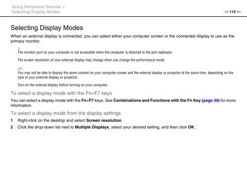 Sony VPCSB1C5E - VPCSB1C5E Mode d'emploi Anglais