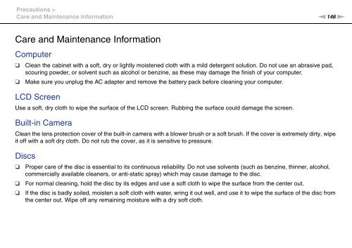 Sony VPCSB1C5E - VPCSB1C5E Mode d'emploi Anglais