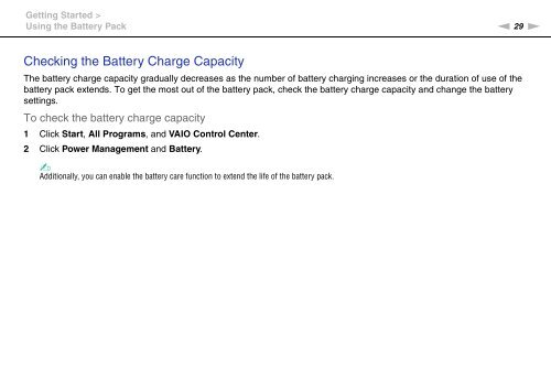 Sony VPCSB1C5E - VPCSB1C5E Mode d'emploi Anglais