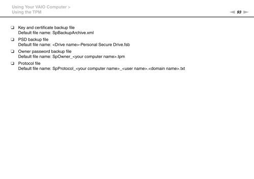 Sony VPCSB1C5E - VPCSB1C5E Mode d'emploi Anglais