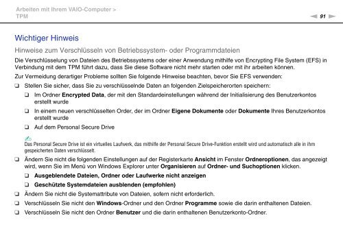 Sony VPCSB1C5E - VPCSB1C5E Mode d'emploi Allemand