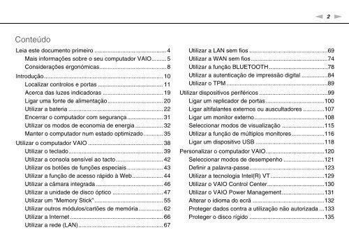 Sony VPCSB1C5E - VPCSB1C5E Mode d'emploi Portugais