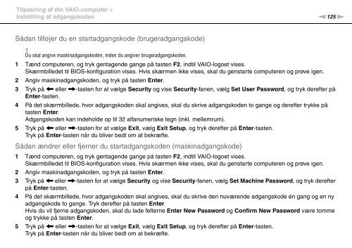 Sony VPCSB1C5E - VPCSB1C5E Mode d'emploi Danois