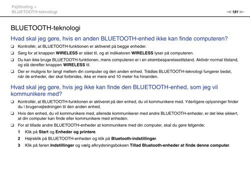 Sony VPCSB1C5E - VPCSB1C5E Mode d'emploi Danois