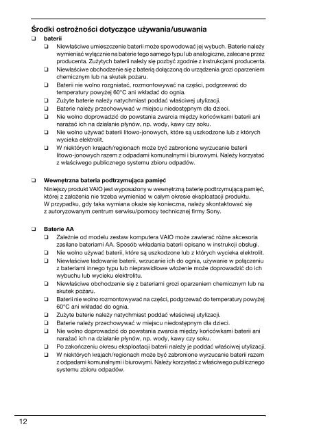 Sony VPCSB1C5E - VPCSB1C5E Documents de garantie Roumain