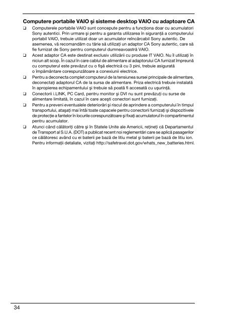 Sony VPCSB1C5E - VPCSB1C5E Documents de garantie Roumain