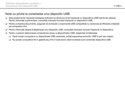 Sony VPCSB1C5E - VPCSB1C5E Mode d'emploi Roumain