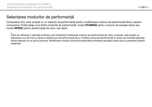 Sony VPCSB1C5E - VPCSB1C5E Mode d'emploi Roumain