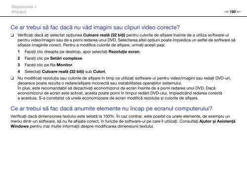 Sony VPCSB1C5E - VPCSB1C5E Mode d'emploi Roumain