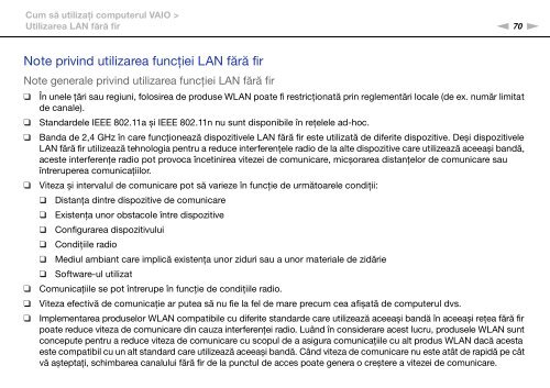 Sony VPCSB1C5E - VPCSB1C5E Mode d'emploi Roumain