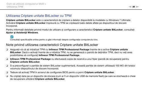 Sony VPCSB1C5E - VPCSB1C5E Mode d'emploi Roumain