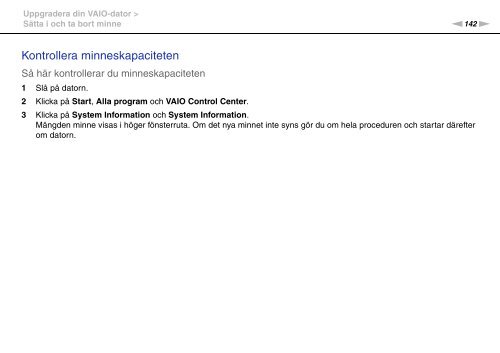 Sony VPCSB1C5E - VPCSB1C5E Mode d'emploi Su&eacute;dois