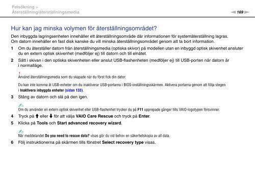 Sony VPCSB1C5E - VPCSB1C5E Mode d'emploi Su&eacute;dois