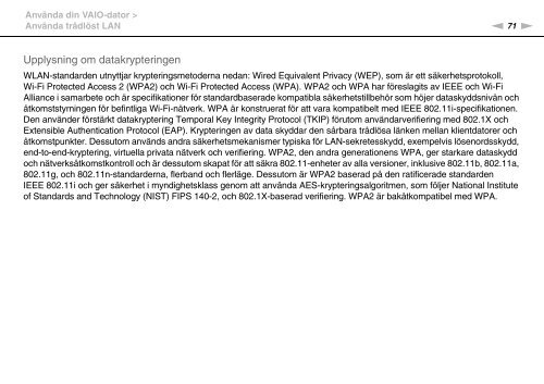 Sony VPCSB1C5E - VPCSB1C5E Mode d'emploi Su&eacute;dois