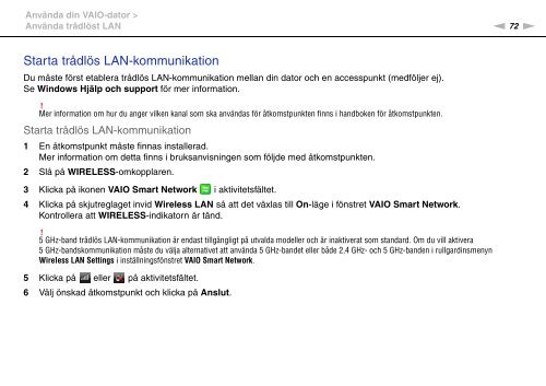 Sony VPCSB1C5E - VPCSB1C5E Mode d'emploi Su&eacute;dois