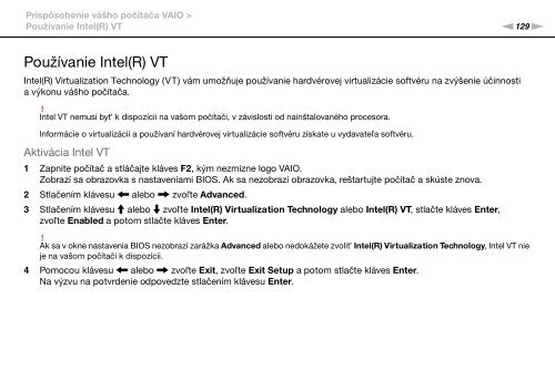 Sony VPCSB1C5E - VPCSB1C5E Mode d'emploi Slovaque