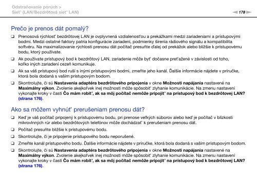 Sony VPCSB1C5E - VPCSB1C5E Mode d'emploi Slovaque