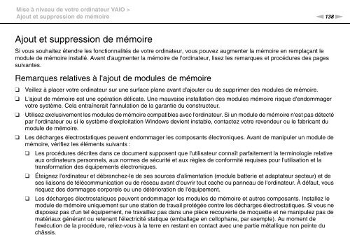 Sony VPCSB1C5E - VPCSB1C5E Mode d'emploi Fran&ccedil;ais