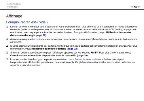 Sony VPCSB1C5E - VPCSB1C5E Mode d'emploi Fran&ccedil;ais