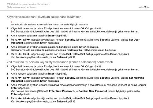 Sony VPCSB1C5E - VPCSB1C5E Mode d'emploi Finlandais