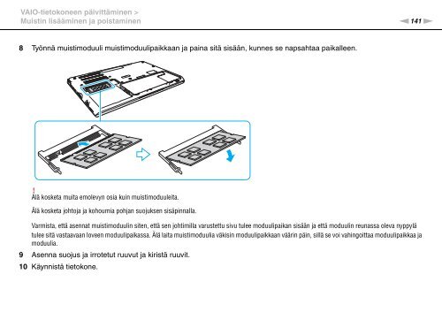 Sony VPCSB1C5E - VPCSB1C5E Mode d'emploi Finlandais