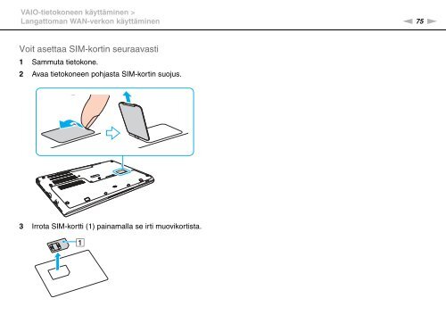 Sony VPCSB1C5E - VPCSB1C5E Mode d'emploi Finlandais