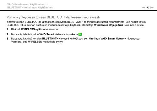 Sony VPCSB1C5E - VPCSB1C5E Mode d'emploi Finlandais