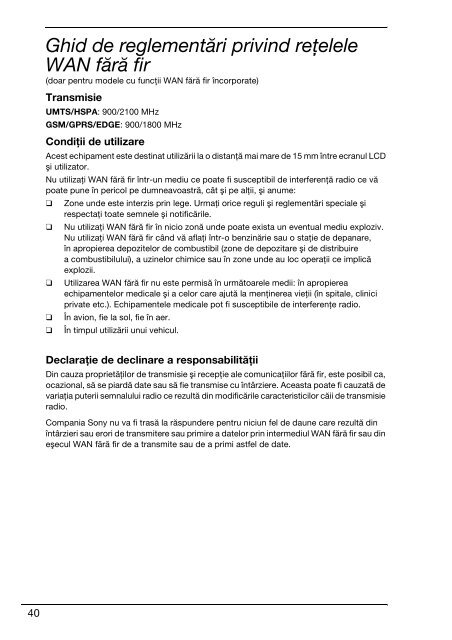 Sony VPCSB1C5E - VPCSB1C5E Documents de garantie Polonais