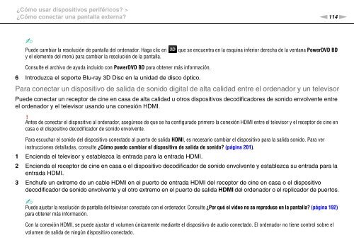 Sony VPCSB1C5E - VPCSB1C5E Mode d'emploi Espagnol