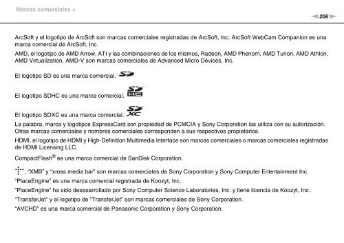 Sony VPCSB1C5E - VPCSB1C5E Mode d'emploi Espagnol