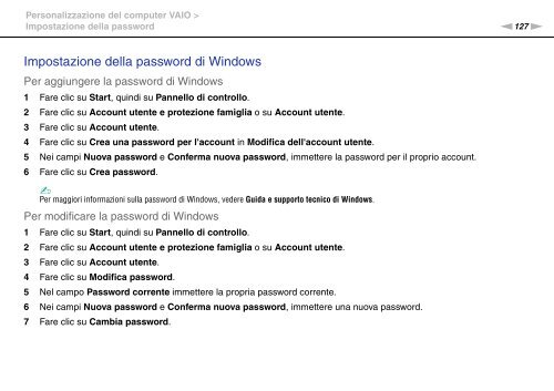 Sony VPCSB1C5E - VPCSB1C5E Mode d'emploi Italien