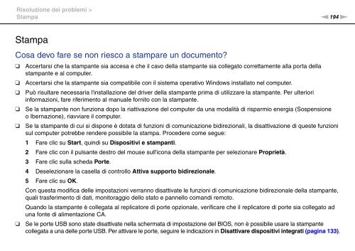 Sony VPCSB1C5E - VPCSB1C5E Mode d'emploi Italien