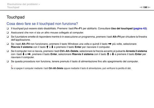 Sony VPCSB1C5E - VPCSB1C5E Mode d'emploi Italien