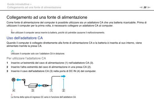 Sony VPCSB1C5E - VPCSB1C5E Mode d'emploi Italien