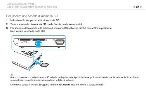 Sony VPCSB1C5E - VPCSB1C5E Mode d'emploi Italien