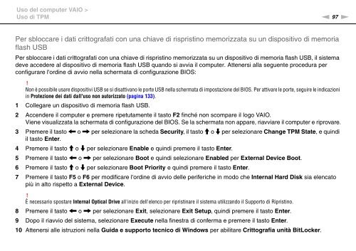 Sony VPCSB1C5E - VPCSB1C5E Mode d'emploi Italien