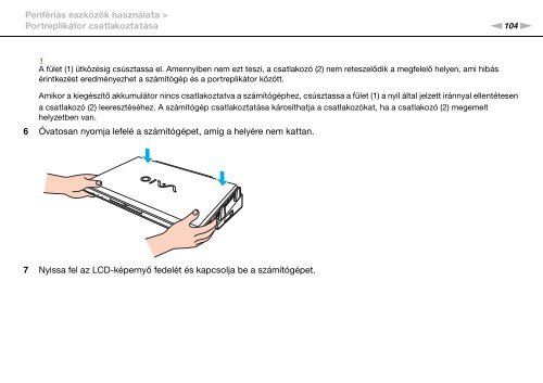 Sony VPCSB1C5E - VPCSB1C5E Mode d'emploi Hongrois